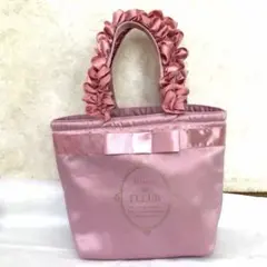 Maison de FLEUR フリルハンドル トートバッグ ピンク
