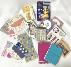 匿名配送★可愛い文房具詰め合わせ17点セット付箋メモ便箋封筒ノートカードメモ帳