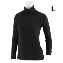 【L】FILA テニス Wメッシュ ハイネックロングスリーブシャツ ブラック