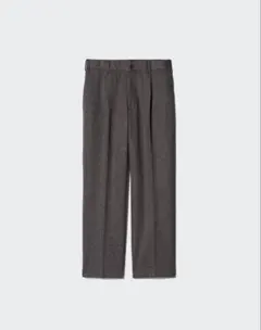 UNIQLO 欧州コレクション　タックワイドパンツ　チドリ柄