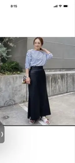 SHENERY シーナリー　サイドスリットボーダーカットソー