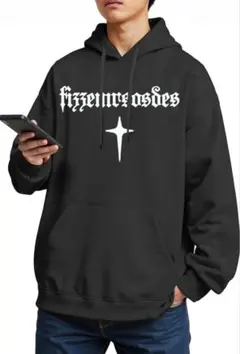 ⚠️訳あり品⚠️メンズパーカー 黒 ビッグシルエット プルオーバー XL