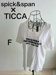 spick&span × TICCA ホワイト ロング Tシャツ Fのサムネイル