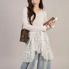 apres jour mignon アソートドロストキャミチュニック 白
