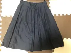 【送料無料】ナチュラルビューティーベーシック ネイビー 膝丈 Aライン Sサイズ