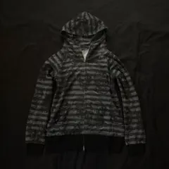 y2k GENNARO skull ボーダー パーカー archive