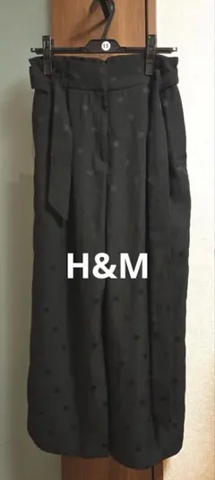 【H&M】ドットクロップドパンツ ペティートフィット