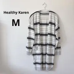 Healthy Karen 【M】 ロングカーディガン ストライプ
