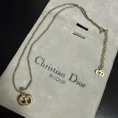 美品✨ Dior ネックレス CD ロゴ ラインストーン 希少 刻印 1807 