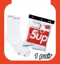 Supreme/Hanes Crew Socks ヘインズ　ソックス　白1足