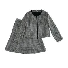 【美品】キャリール 大きいサイズ ツイードスーツ セレモニー 15号