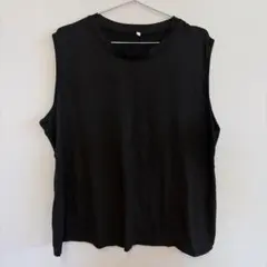 ヴィンテージ加工 ノースリーブ タンクトップ ブラック - メルカリ