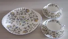 ミントンハドンホールブルーカップ・ソーサー、プレートセット