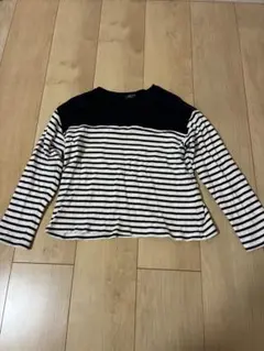 COMME CA ISM キッズ 長袖カットソー ボーダー 130A