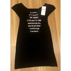 新品　フーズフーギャラリー　ユニコーンオフショルOP ミニワンピース　平成 ロゴ