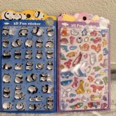 Nekoni originaldesign 韓国　3D 立体　シール　2点セット