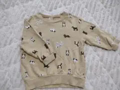 プティマイン 犬柄 トレーナー 90