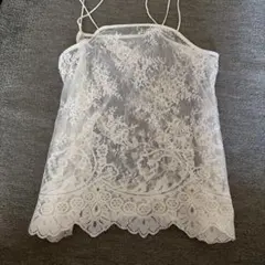 新品 DOUDOU スカラレースキャミ ホワイト - メルカリ