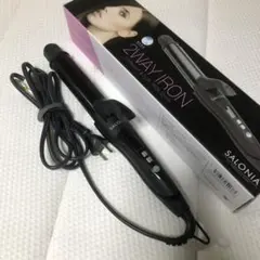 SALONIA 2WAYヘアアイロンプロ ブラック 32mm