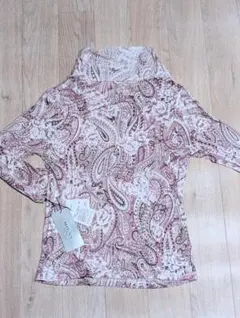 【新品】シルク100%シルク ペイズリー柄 ブラウスM