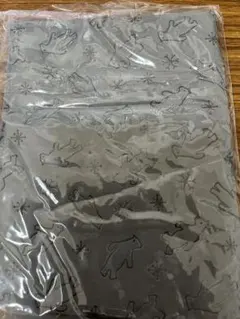 セームタオル☆グレー☆クマ柄☆大サイズ