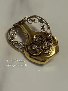 西ドイツ製 ビンテージ ブローチ 花瓶