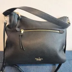 【お得商品】kate spade 黒 レザー ショルダーバッグ