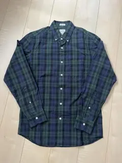 J.Crew Slim Untucked S ネイビー/グリーンチェック