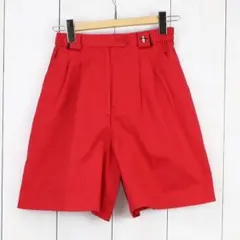 【値下げ】マンシングウェア 刺繍入り　ハーフパンツ　キュロット　赤　９/M相当