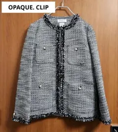 OPAQUE. CLIP 　コットンツイードミドルジャケット　S　セレモニー対応