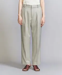 リネンライク タックテーパード パンツ　BEAUTY&YOUTH UNITED