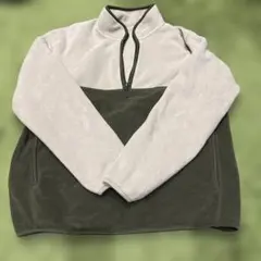 UNIQLO ハーフジップ フリースジャケット M ベージュ・オリーブ