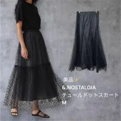 美品 &.NOSTALGIA/ノスタルジア/チュール ドット ロングスカート Mのサムネイル