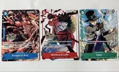 英語版　ワンピースカード　3rd　anniversary 三兄弟　ルフィ