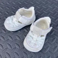 IFME ホワイト ベビーサンダル マジックテープ式 12.0㎝