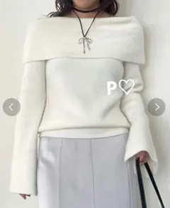 LAGUNAMOON オフショルフレアスリーブニット