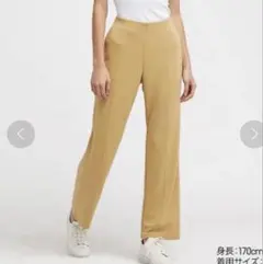 ユニクロ　ポンチハイウェスト　ストレートパンツ レディースM