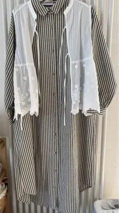 sale！SM2⭐︎リサイクルヤーン使用ストライプ柄長袖シャツワンピ⭐︎未使用