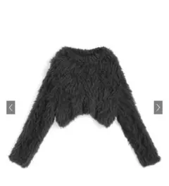 新品　タグ付き　ショート丈　シャギーニット