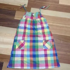 DENIM & DUNGAREE チェック柄キャミワンピース 150