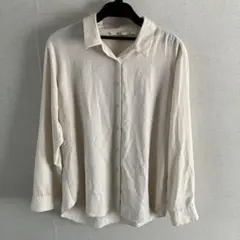 UNIQLO レーヨンブラウス ベージュ L