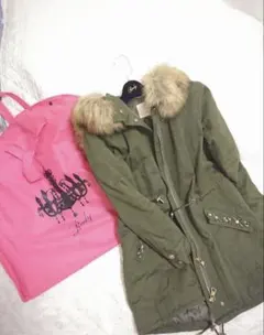 Rady カーキー モッズコート ファー フード