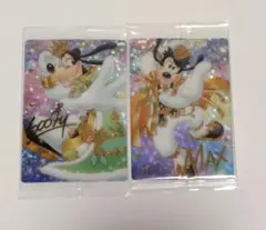 ディズニーキャラクターズ　ウエハース2　グーフィー＆マックス2枚セット①