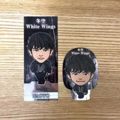 NAOTO White Wings 千社札 ステッカー
