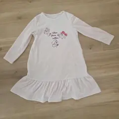 ユニクロ ディズニープリンセス ワンピース 110cm ピンク 長袖