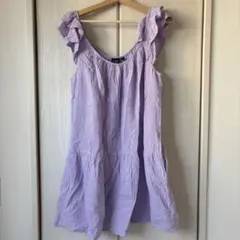 GAP ラベンダー ノースリーブ ミニワンピース M