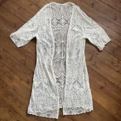 レース　ロングカーディガン