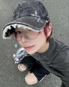 Y2k design denim cap xu LUVCODE Novessel