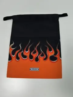 PRADA 巾着袋 小物入れ フレイム柄ポーチ