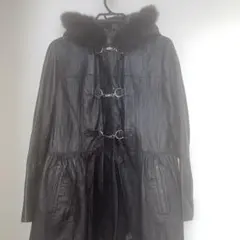 羊革ダッフルコートBALMAIN